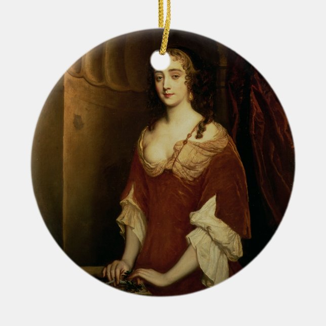 Wahrscheinliches Porträt von Nell Gwynne Keramik Ornament (Vorne)