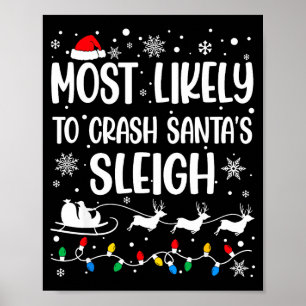 Wahrscheinlichste, den Weihnachtsschlitten von San Poster