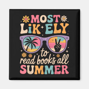 Wahrscheinlichste, die im Sommer Bücher lesen Lehr Magnet