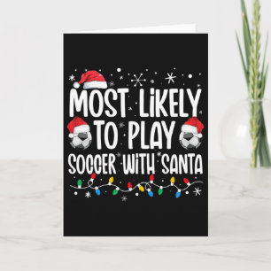Wahrscheinlichste, Fußball mit Santa Weihnachten z Karte