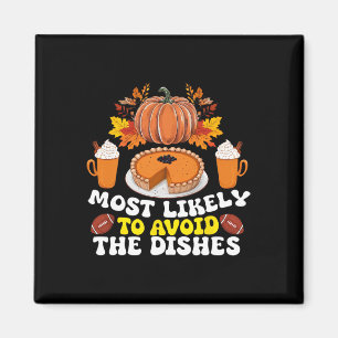Wahrscheinlichste, um das Geschirr am Thanksgiving Magnet