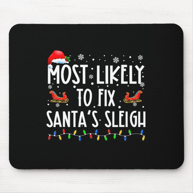 Wahrscheinlichste, um den Weihnachtsmann-Schlitten Mousepad (Vorne)