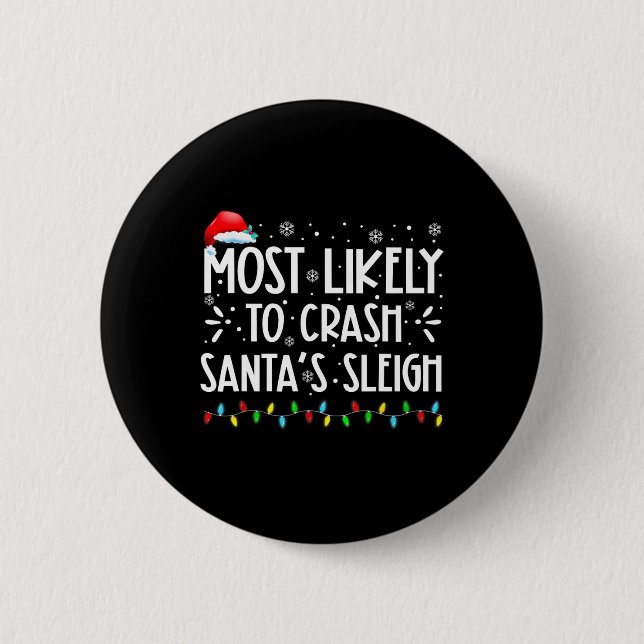 Wahrscheinlichste, um Weihnachtsmanns Schlitten zu Button (Vorderseite)