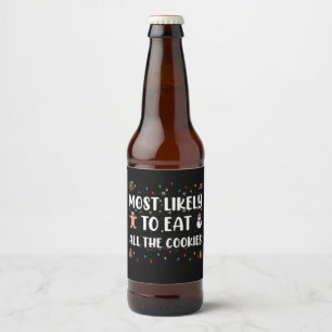 Wahrscheinlichster Cookie-Konsument Weihnachtshumo Bierflaschenetikett