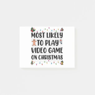 Wahrscheinlichster, der an Weihnachten Videospiele Post-it Klebezettel