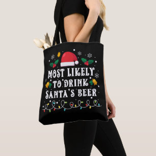 Wahrscheinlichster, der das Bier vom Weihnachtsman Tasche