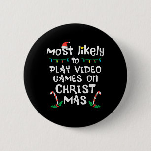 Wahrscheinlichstes Videospiel Weihnachten Xmas Fam Button