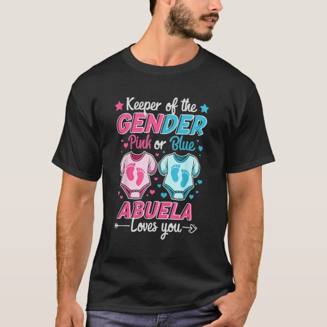 Wahrung des Geschlechts Aufdeckung rosa oder blaue T-Shirt (Vorderseite)
