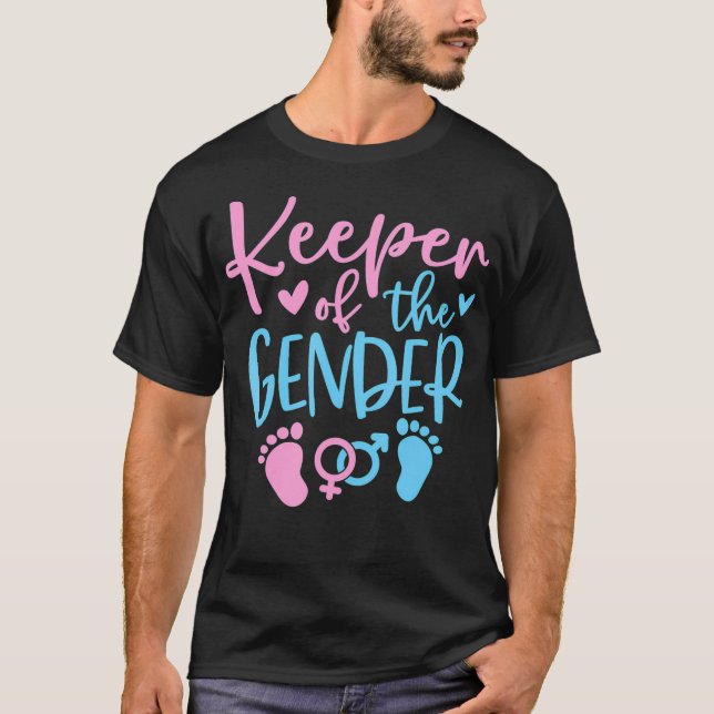 Wahrung des Geschlechts bei Schwangerschaftsankünd T-Shirt (Vorderseite)