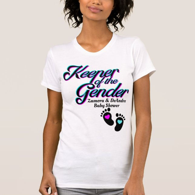 Wahrung des Geschlechts| Rosa und Blaue Geschlecht T-Shirt (Vorderseite)