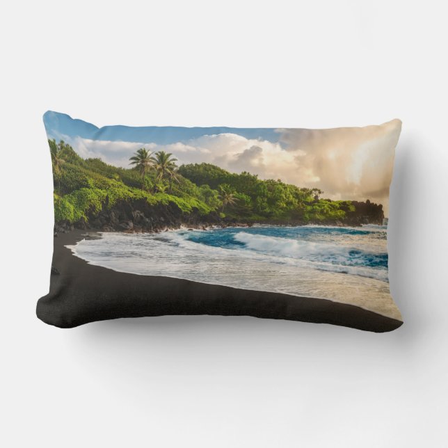 Waianapanapa Beach Lendenkissen (Vorderseite)