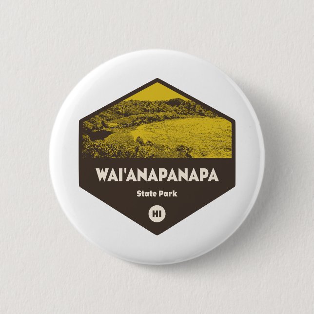 Wai'anapanapa Staat Park Hawaii Button (Vorderseite)