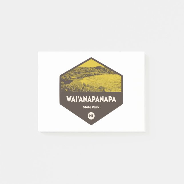 Wai'anapanapa Staat Park Hawaii Post-it Klebezettel (Vorderseite)