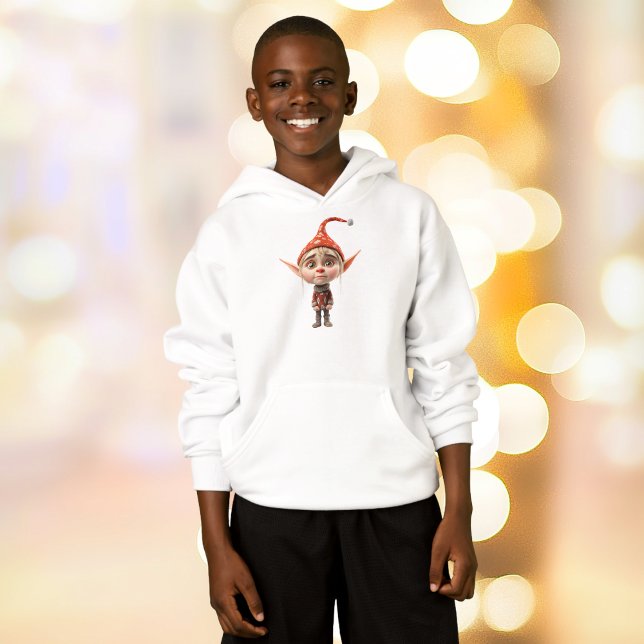 Waifish Girl Christmas Elf Boy's Hoodie (Von Creator hochgeladen)