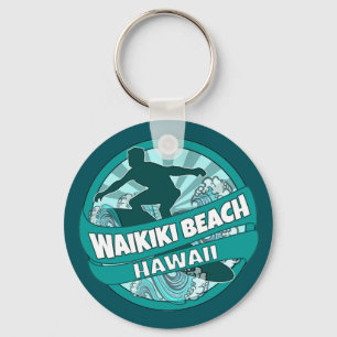 Waikiki Beach Hawaii aquamariner Schlüsselanhäng Schlüsselanhänger