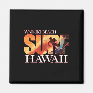 Waikiki Beach Hawaii Hawaiianische Inseln Surfen f Magnet