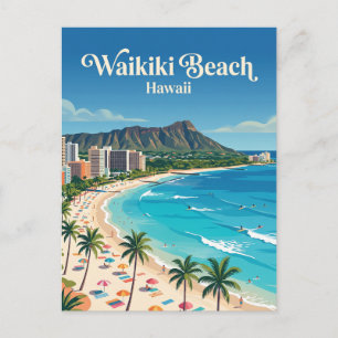Waikiki Beach Hawaii Postkarte