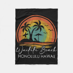 Waikiki Beach Honolulu Hawaii Sommerurlaubstrop Fleecedecke