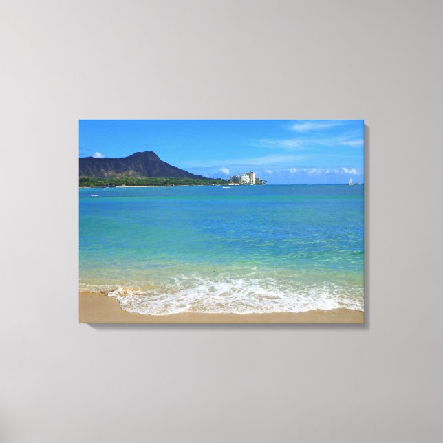Waikiki Beach Leinwanddruck (Vorderseite)