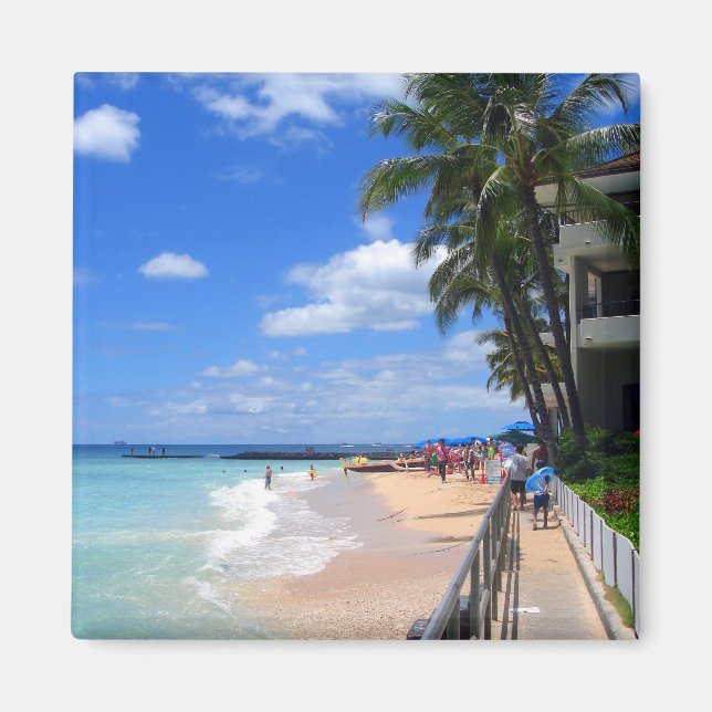 Waikiki Beach, Oahu, Hawaii Magnet (Vorne)