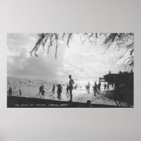 Waikiki Beach Scene in Honolulu