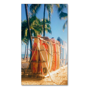 Waikiki Beach Surfboards  Magnetische Visitenkarte