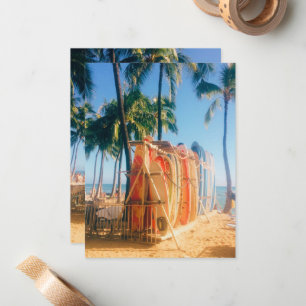 Waikiki Beach Surfboards  Mitteilungskarte
