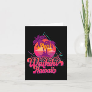 Waikiki Beach Vacation Hawaii Surf Sunset Surfer R Karte
