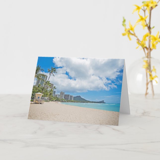 Waikiki Frühjahr 2020 Faltkarte Karte (Gelbe Blume)