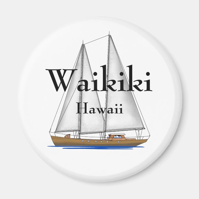 Waikiki Hawaii Magnet (Vorne)