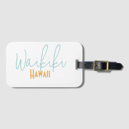 Waikiki, Hawaii-Reiseandenken Gepäckanhänger