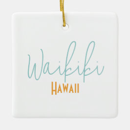 Waikiki, Hawaii Reiseandenken Keramikornament