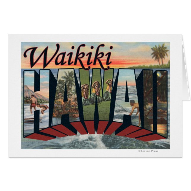 Waikiki, Hawaii - Scènes de grandes lettres (Devant horizontal)