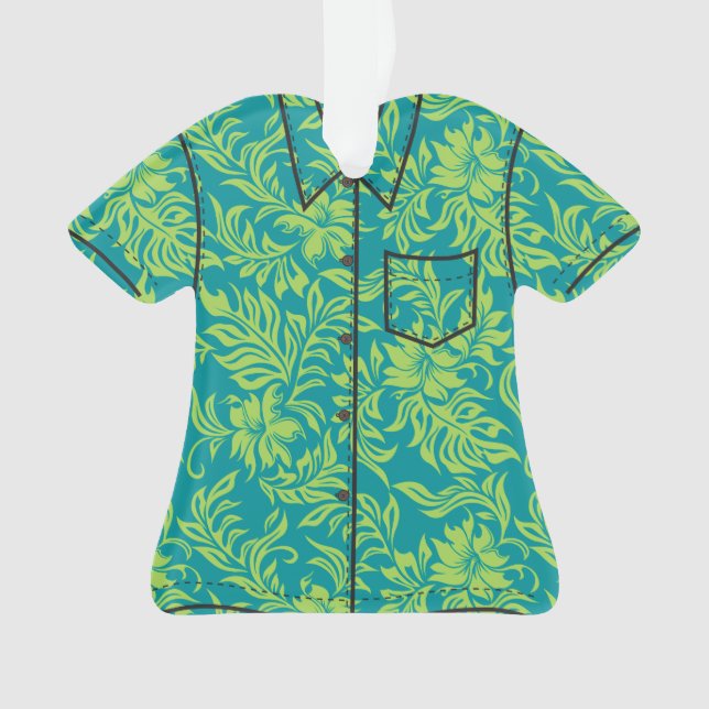 Waikiki Hibiskus hawaiisches Pareau Flora-Aloha Ornament (Vorderseite)