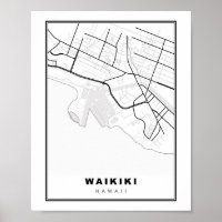 Waikiki Honolulu Karte