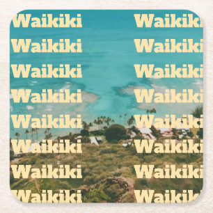 Waikiki, Honolulu, Oahu, Hawaii Rechteckiger Pappuntersetzer
