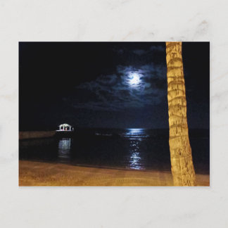 Waikiki Moonrise Postcard Postkarte