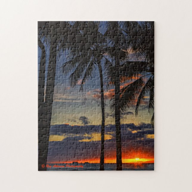Waikiki Palm Sunset (Vertikal)