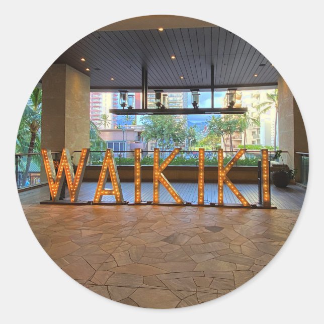 Waikiki Sign #1 Stickers (Vorderseite)