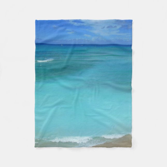 Waikiki Strand Fleecedecke (Vorderseite)