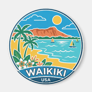 Waikiki-Strand Hawaii Magnet