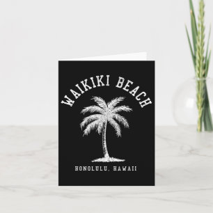 Waikiki-Strand Honolulu Hawaii Vintage Hawaiianisc Karte
