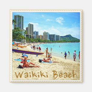 Waikiki Strand-Magnet Magnet