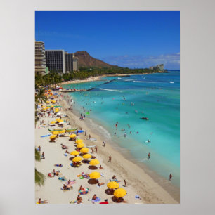 Waikiki Strand Poster