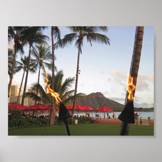 Waikiki Tiki Torches Poster (Vorne)