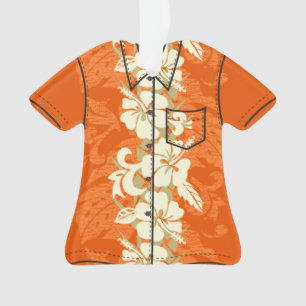 Waikoloa Hawaiian Hibiskus Floral Aloha Shirt Ornament