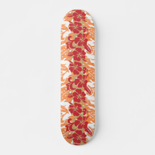 Waikoloa Hawaiian Hibiskus Floral Etched Skateboard
