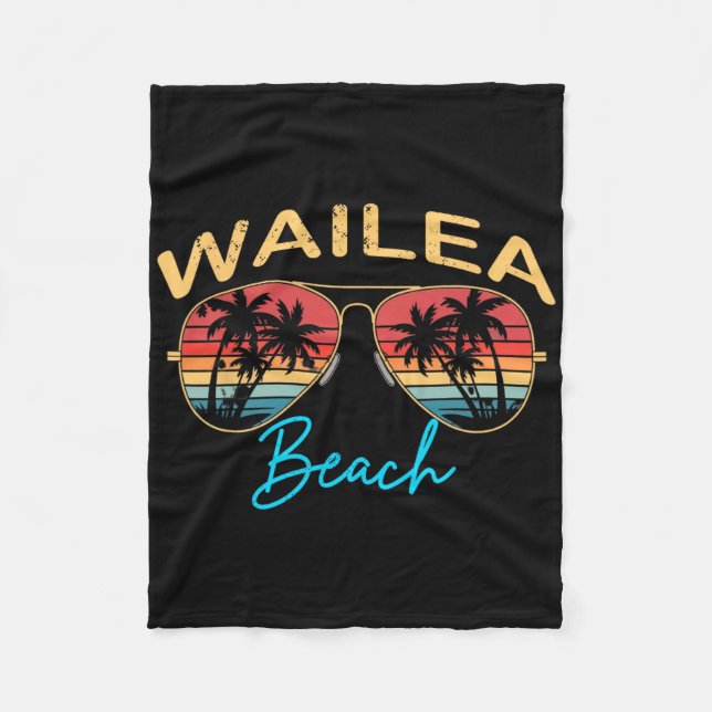 Wailea Beach Hawaii Men Women Souvenir Surfboard  Fleecedecke (Vorderseite)