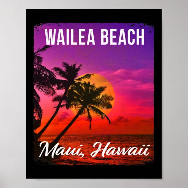 Wailea Beach Maui Hawaii Poster (Vorne)
