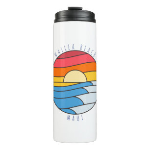Wailea Beach Maui Vintag Beach Sunset Thermosbecher
